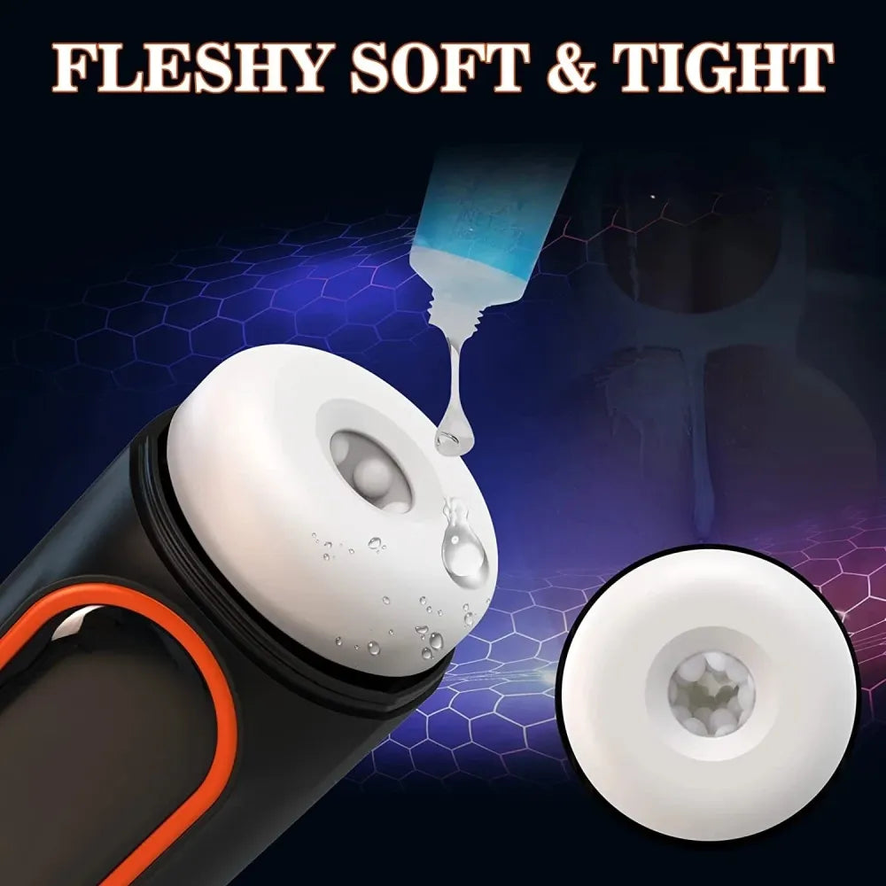 Telescopic Sucking Masturbator Heating Adult Toy for Men